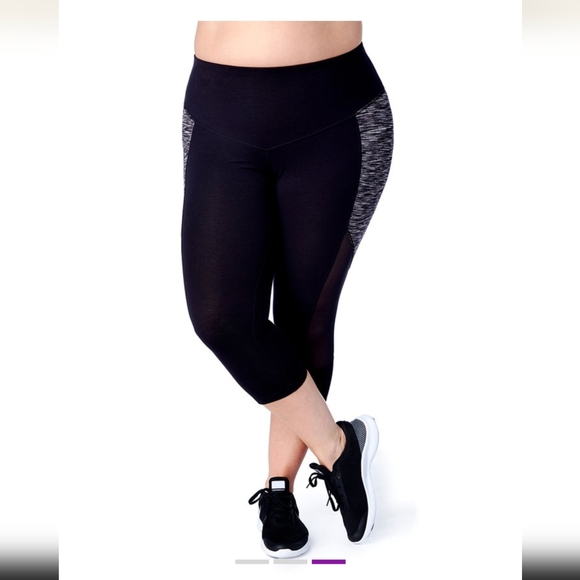 NWT Rainbeau Curves Donna Compression Capri Leggings - 18" size 14/16 - Picture 2 of 6